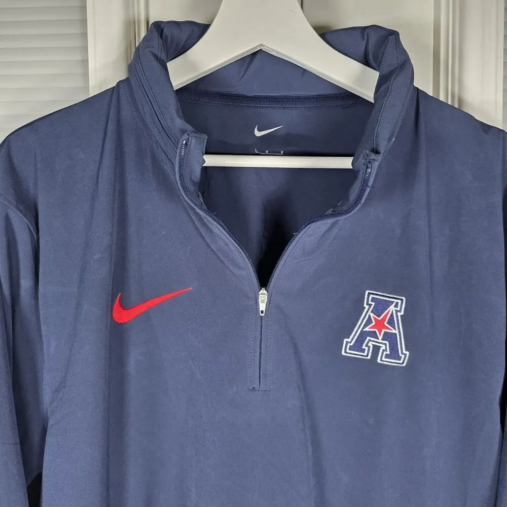 Nike Arizona Wildcats Large Sideline Coach Long-Sleeve Half-Zip Jacket Hooded